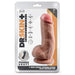 Blush BL-16997 Dr. Skin Plus 7 Inch Girthy Posable Triple Density Dildo With Balls Mocha Package Front