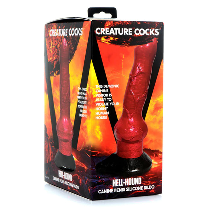 XR Brands Creature Cocks Hell-Hound Canine Penis Silicone Dildo Package Front