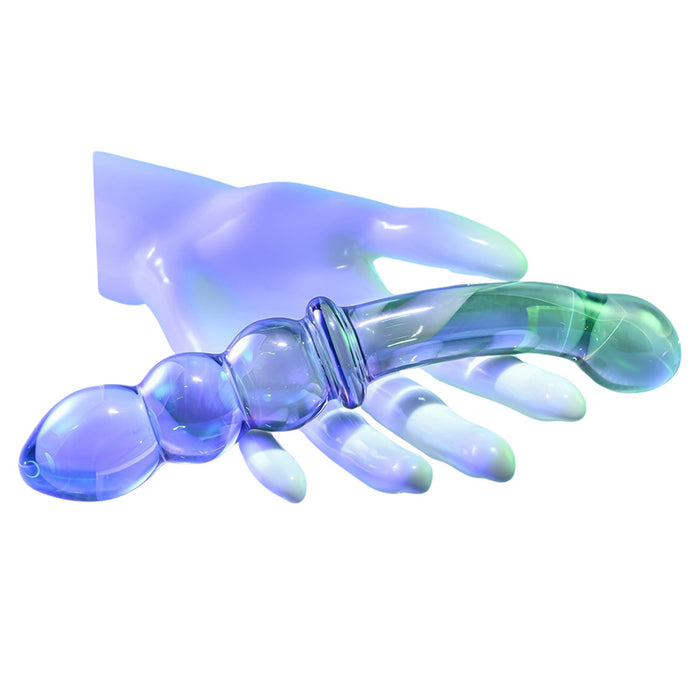 Gender X GX-GL-1065-2 Lustrous Galaxy Wand Double Ended Glass Dildo