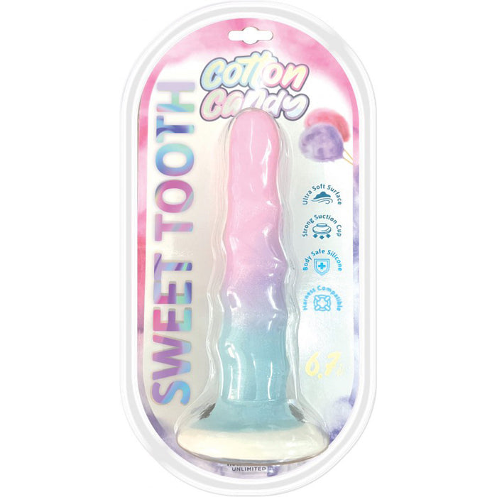 Hott Products hp3502 Cotton Candy Sweet Tooth 6.7" Silicone Dildo