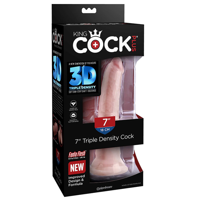 Pipedream PD5714-21 King Cock Plus 7 Inch Triple Density Cock Package Front