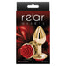 NS Novelties NSN-0965-16 Rear Assets Rose Aluminum Butt Plug Red Gold Small Package