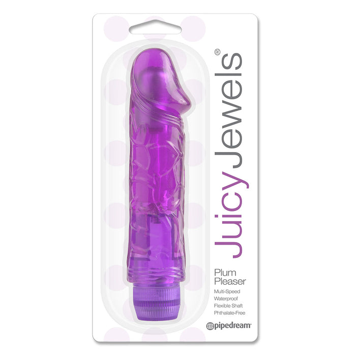 Pipedream PD1230-12 Juicy Jewels Plum Pleaser Multispeed Vibrator Package Front