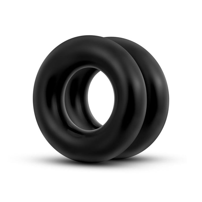 Blush BL-00989 Stay Hard Donut Rings Oversized Thick Cock Rings Black