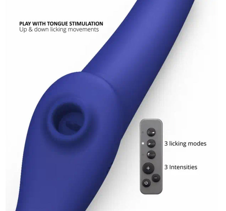 Strap-On-Me Multi-Orgasm Flexible Strapless Strap-On - Blue - Medium