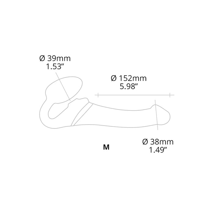 Strap-On-Me Multi-Orgasm Flexible Strapless Strap-On Medium Measurements