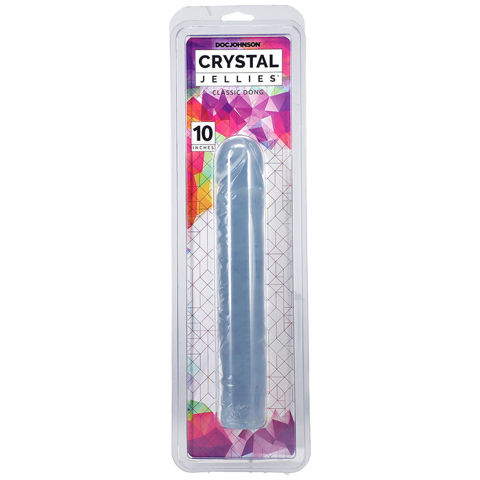 Crystal Jellies 10 Inch Classic Dong - Clear - Package