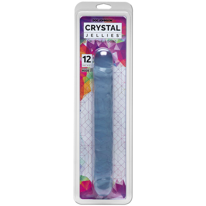 Crystal Jellies 12 Inch Jr. Double Dong - Clear