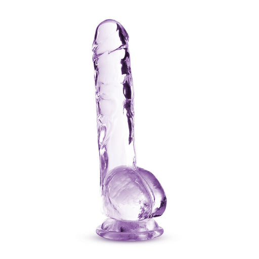 Naturally Yours 8 Inch Crystalline Realistic Purple Dildo with Suction Cup