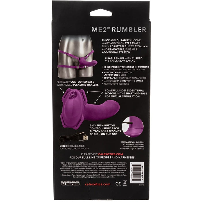 Her Royal Harness Me2 Rumbler Rechargeable Vibrating Strap-On Package Back