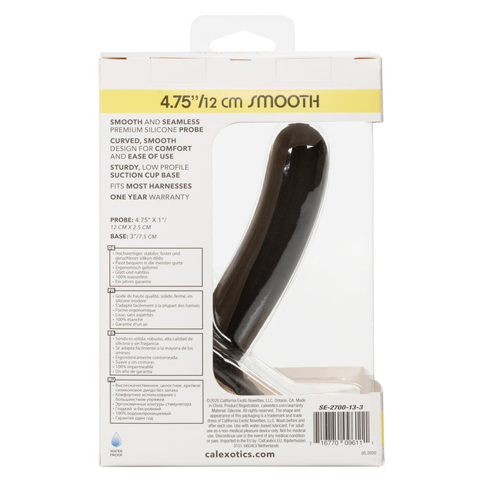 Boundless 4.75 Inch Smooth Probe Black Pegging Dildo - Box Back