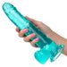 Size Queen Realistic 8 Inch Harness Compatible Dildo - Teal Blue