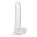 Size Queen Realistic 8 Inch Harness Compatible Dildo - Clear