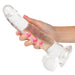 Size Queen Realistic 8 Inch Harness Compatible Dildo - Clear