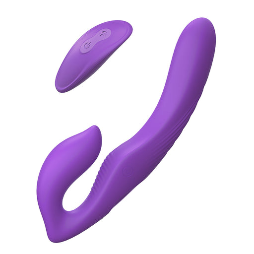 Fantasy For Her Ultimate Vibrating Remote Control Strapless Strap-On - Purple