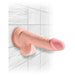 King Cock Plus 6.5 Inch Triple Density Cock with Balls Ultra Realistic Suction Cup Dildo - Light