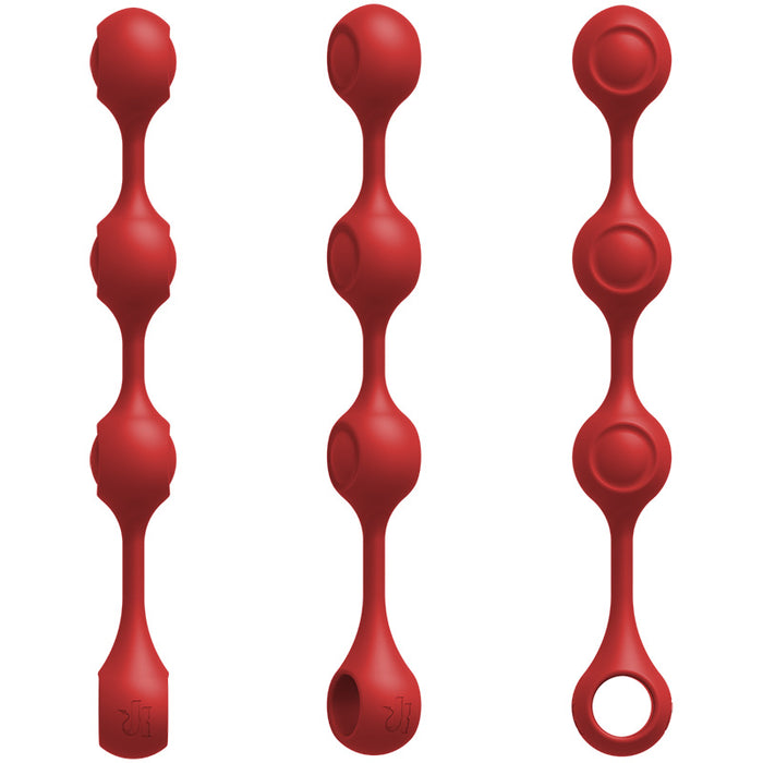 Doc Johnson 2401-57-CD Kink Weighted Silicone Anal Balls Red