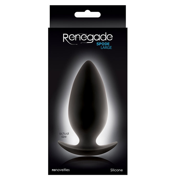 NS Novelties NSN-1106-33 Renegade Spade Silicone Anal Plug Large Package