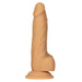 BMS Factory 88122 Naked Addiction 8 Inch Rotating & Vibrating Dildo with Remote - Caramel