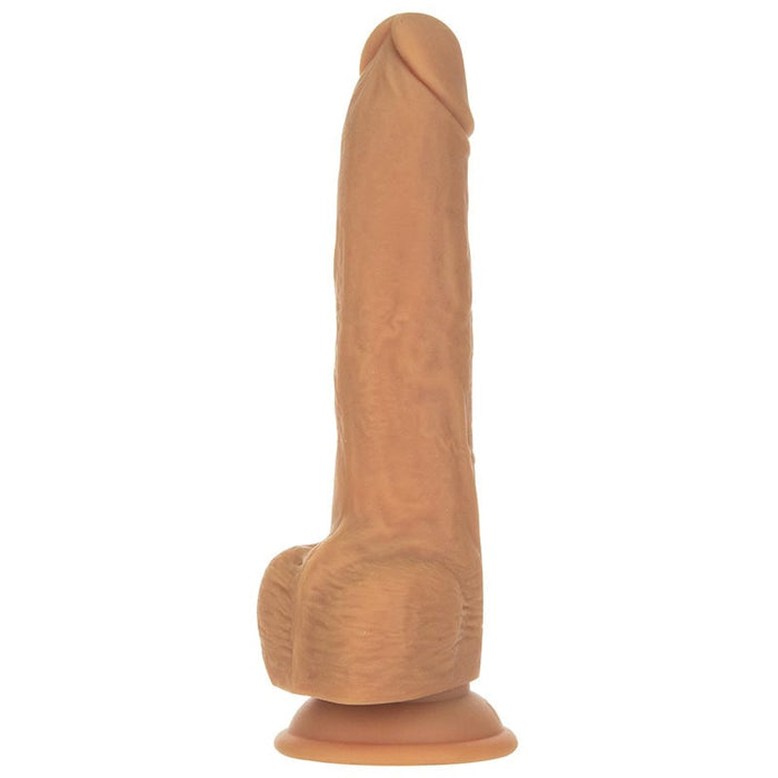 BMS Factory 88425 Naked Addiction 9 Inch Thrusting Dildo with Remote - Caramel