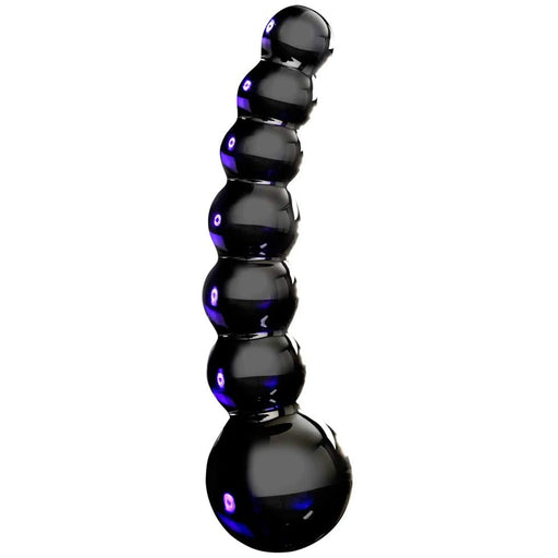 Icicles No. 66 Beaded Black Glass Dildo