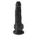 King Cock 6 Inch Cock with Balls Realistic Suction Cup Dildo - Black