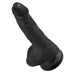 King Cock 6 Inch Cock with Balls Realistic Suction Cup Dildo - Black