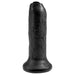 King Cock 6 Inch Uncut Slide-Skin Cock Uncircumcised Foreskin Dildo - Black