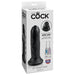 King Cock 6 Inch Uncut Slide-Skin Cock Uncircumcised Foreskin Dildo - Black - Package