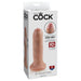 King Cock 6 Inch Uncut Slide-Skin Cock Uncircumcised Foreskin Dildo - Light - Package