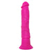 Neon Silicone Wall Banger Vibrating Realistic Suction Cup Dildo- Pink