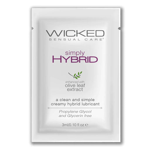 Wicked Simply Hybrid Lubricant Sample Foil Pack 3 ml 0.1 oz