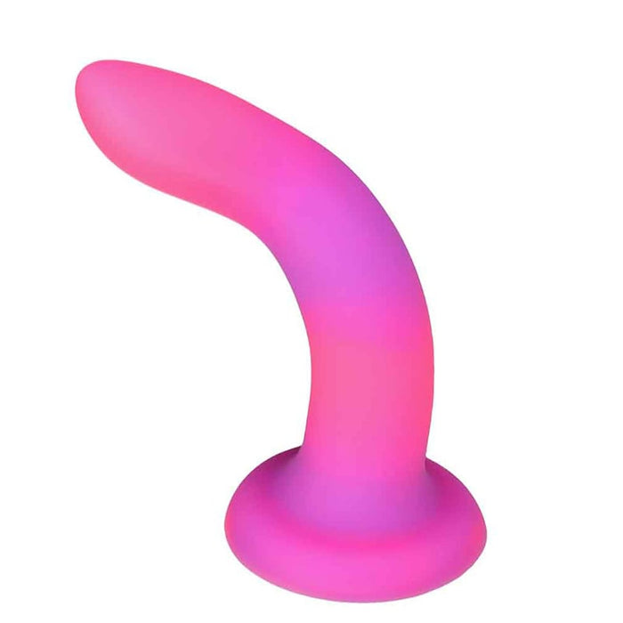 BMS 89616 Rave by Addiction 8 Inch Glow In The Dark Dildo - Pink Purple